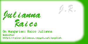 julianna raics business card